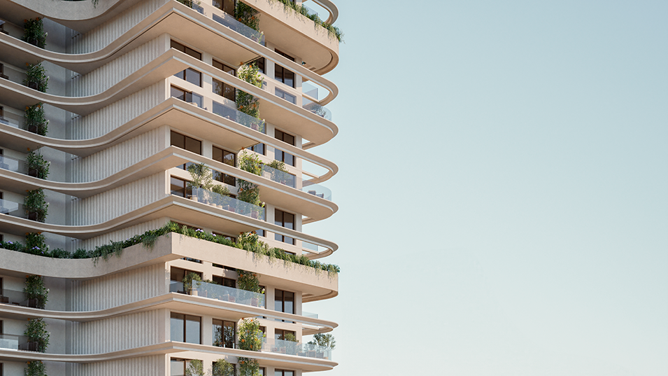 Fachada contemporánea de Caelya Towers valencia, arquitectura moderna en valencia
